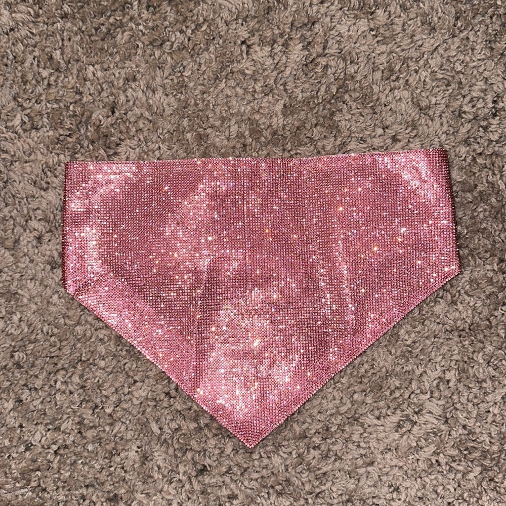 White Fox Pink Sparkly Pink Strapless Top